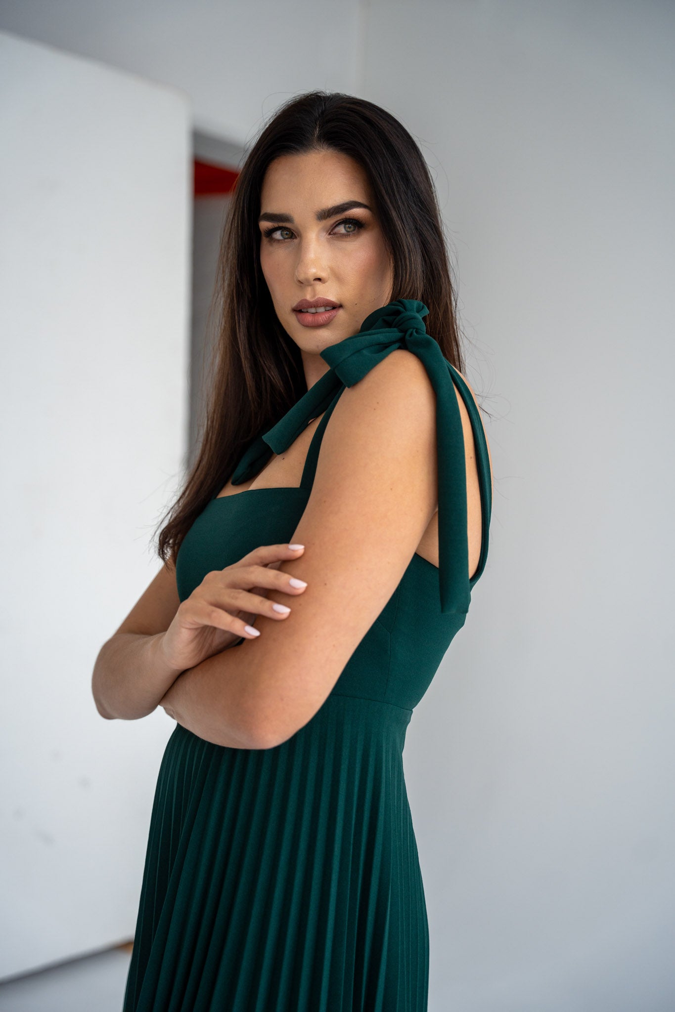 green emerald velvet dress KIRA – LENA LISA