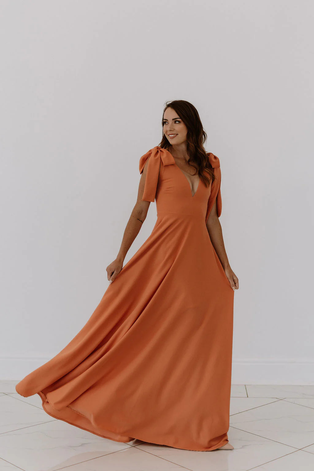 Beau Floor Length | XS | Peach (S&S)